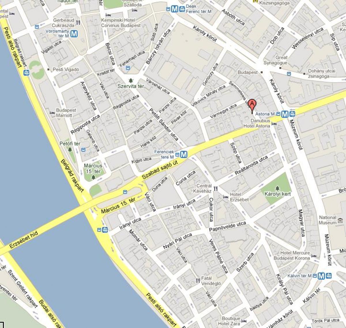 mapa ng budapest hostel