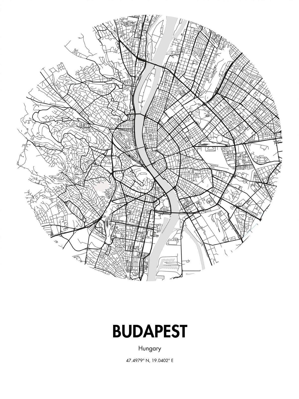 mapa ng budapest kalye art