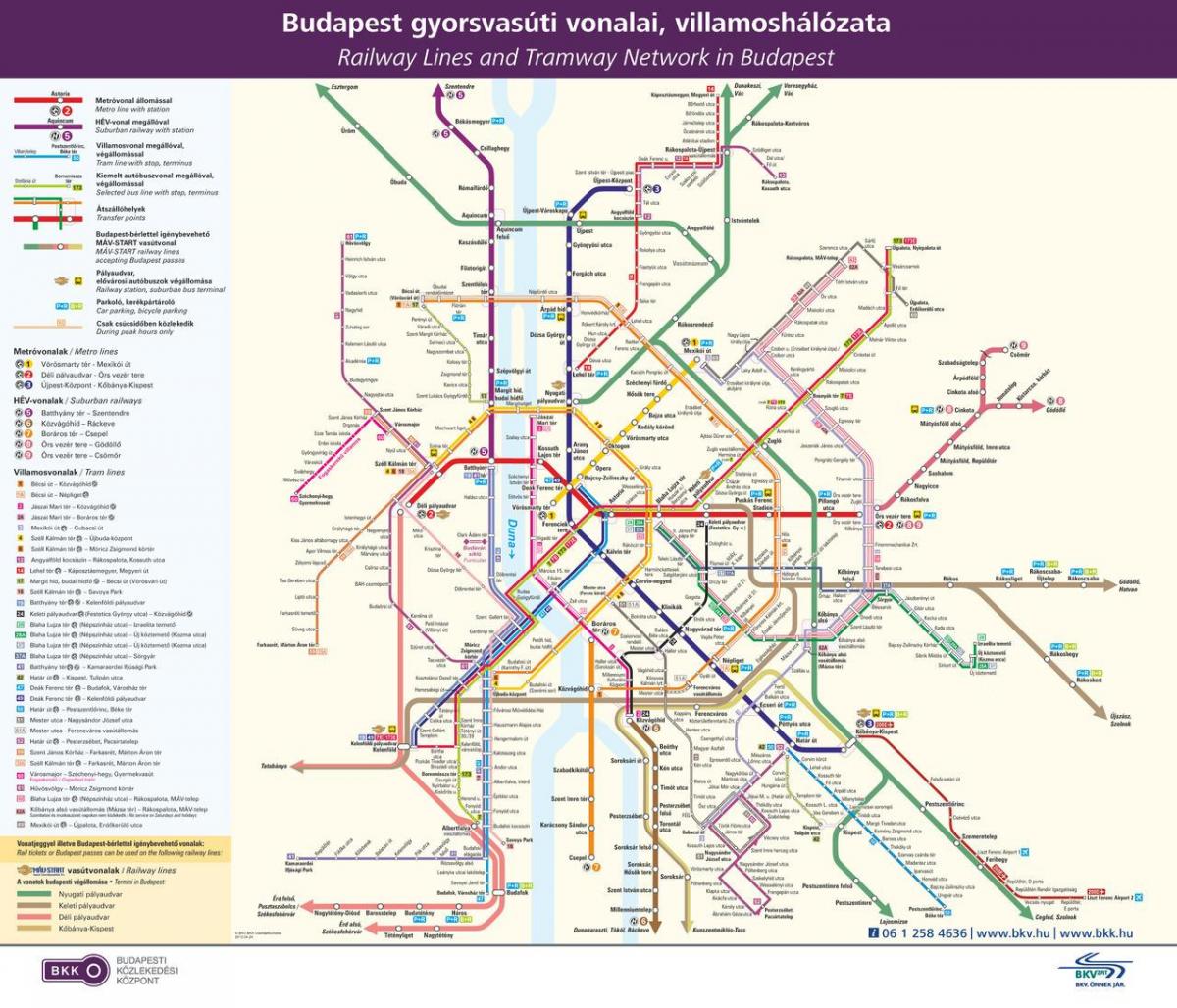 budapest pampublikong transit mapa