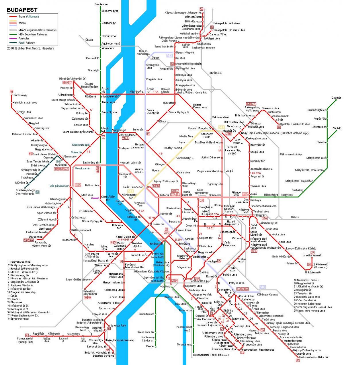 budapest tren mapa