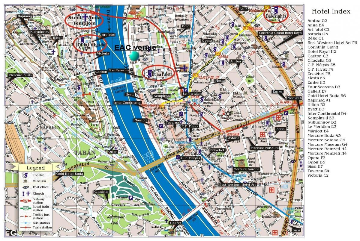 mapa ng hilton budapest