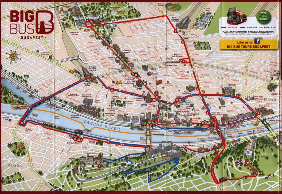 malaking bus tour budapest mapa