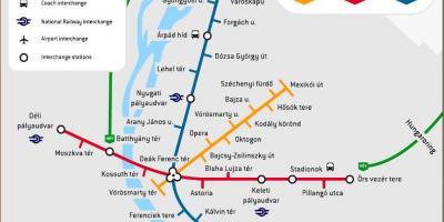 Metro mapa budapest hungary