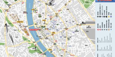 Walking tour ng budapest mapa