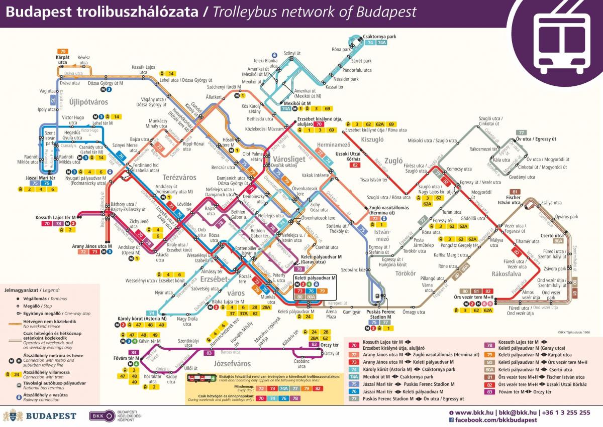 mapa ng budapest trolebas